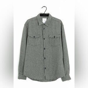 Minimum Men’s Green Houndstooth  Wool Blend Overshirt